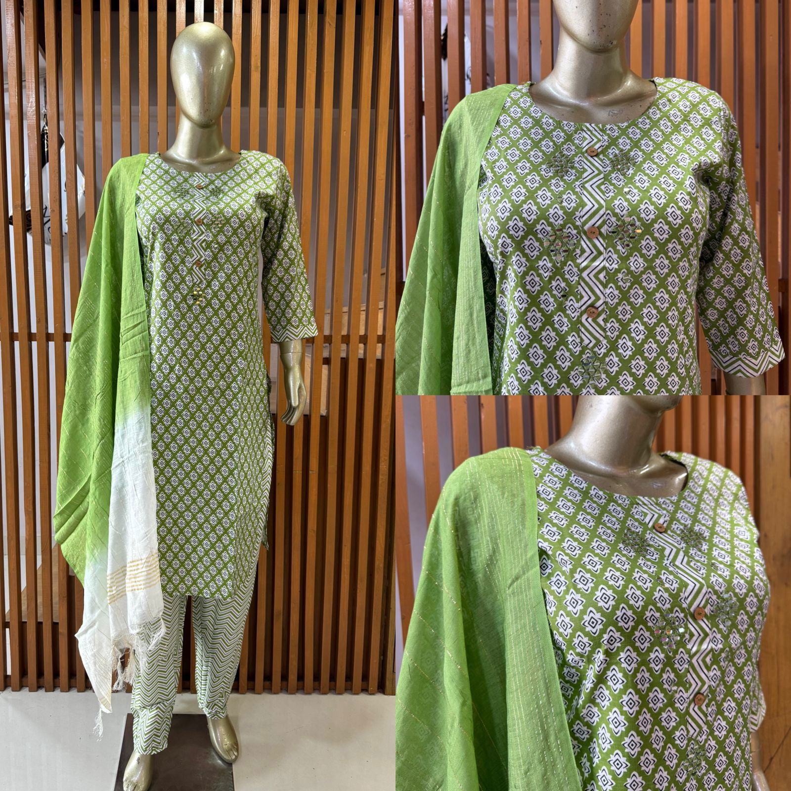 Riya The Conch Cotton Printed Kurti With Bottom Dupatta Wholesale Price In Surat